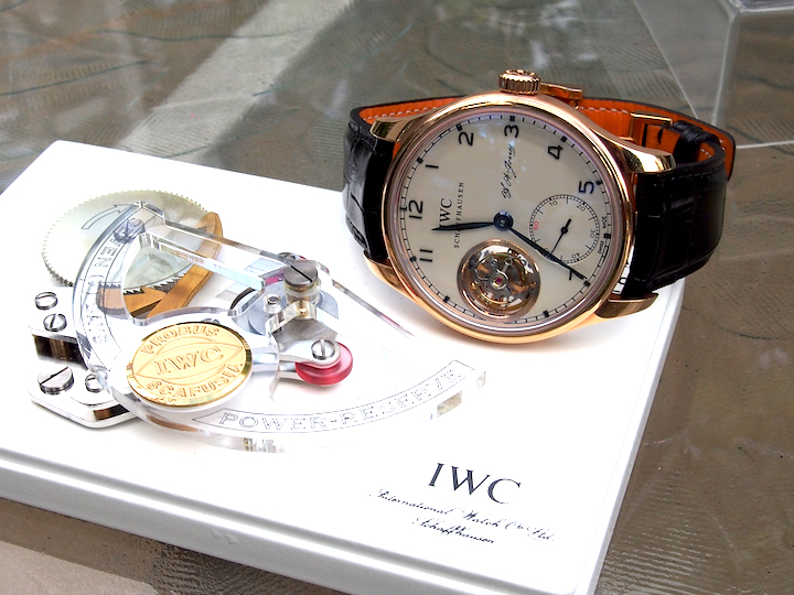 The Portugieser Tourbillon Hand-Wound “D.H. Craig US” Watch features the name of Jones' uncle who helped fund the opening of IWC