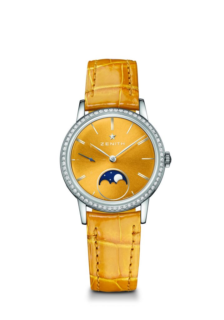 The Zenith Elite Lady Moonphase is powered by an Elite automatic caliber. 