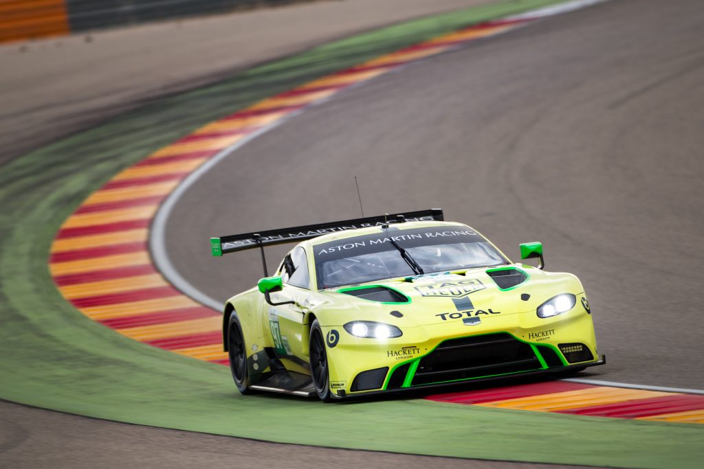 Aston Martin Vantage GTE, TAG Heuer, take to the WEC World Endurance Races. Copyright : Drew Gibson Photography / Nick Dungan