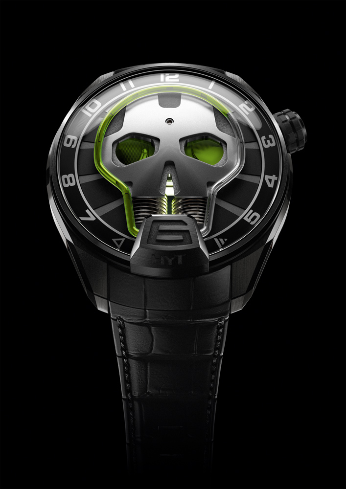 The HYT liquid watch is an unprecedented timepiece.