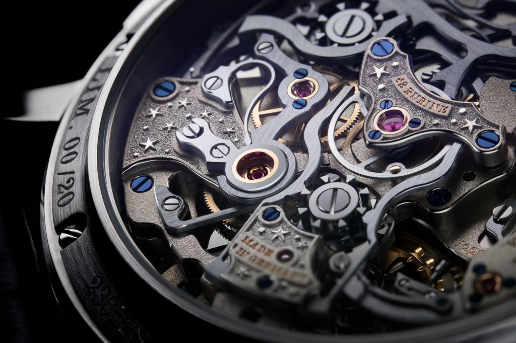 The new 41.9mm 18-karat white gold A. Lange & Sohne 1815 Rattrapante Perpetual Calendar Handwerkskunst is powered by the 631-part movement, manufacture caliber L101.1. 