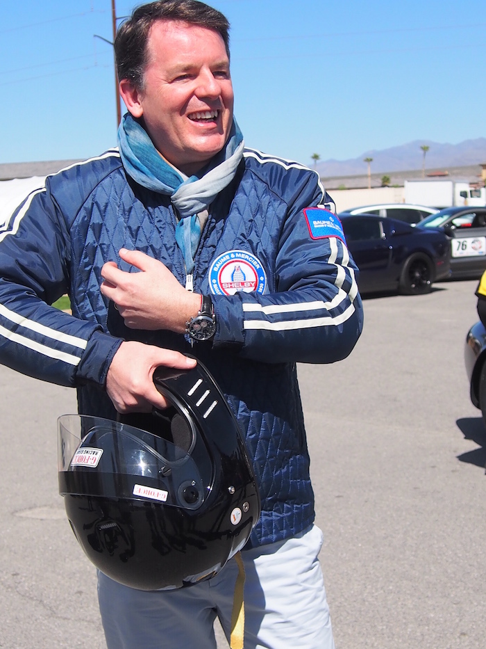 Baume & Mercier CEO, Alain Zimmermann at the track. 