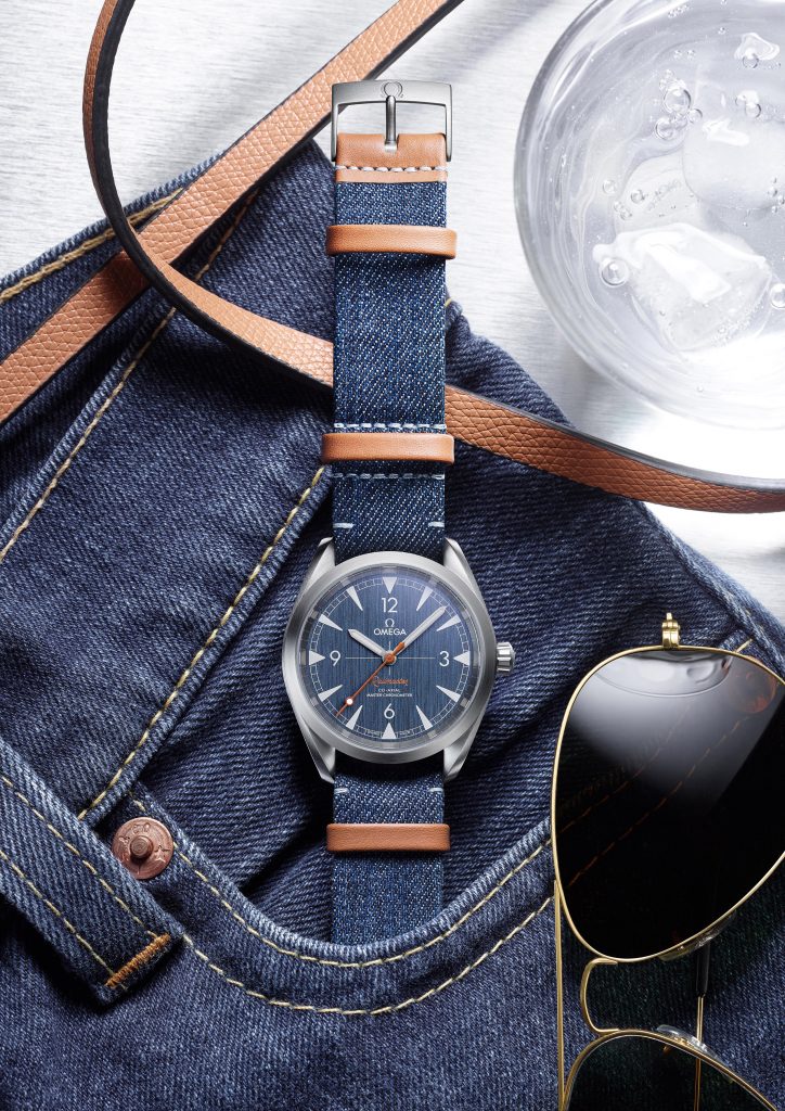 Casual Cool Omega Unveils Denim Inspired Seamaster Omega Co Axial Master Chronometer 40mm Railmaster ATimelyPerspective