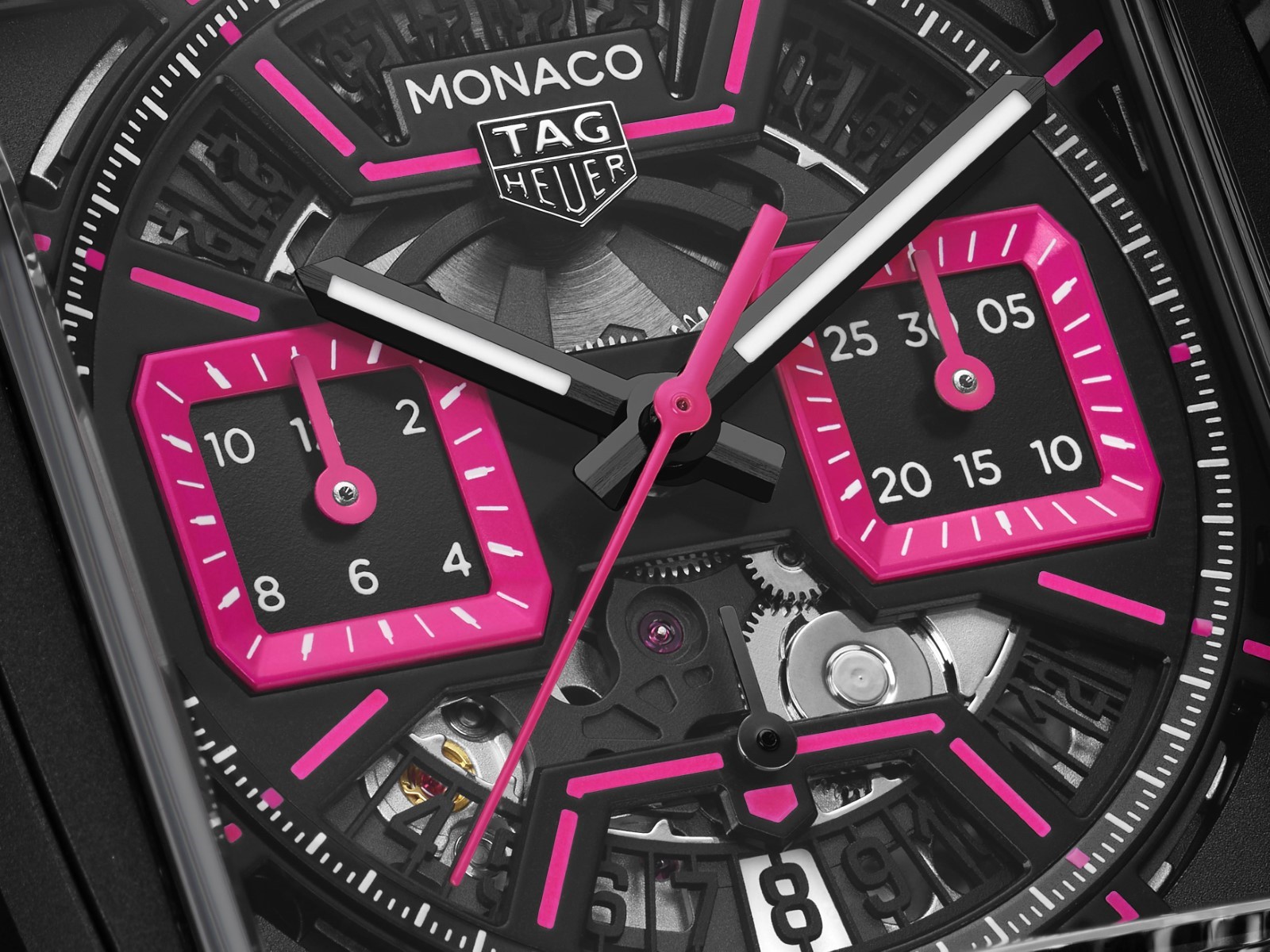 TAG Heuer Monaco Chronograph Hot Pink watch