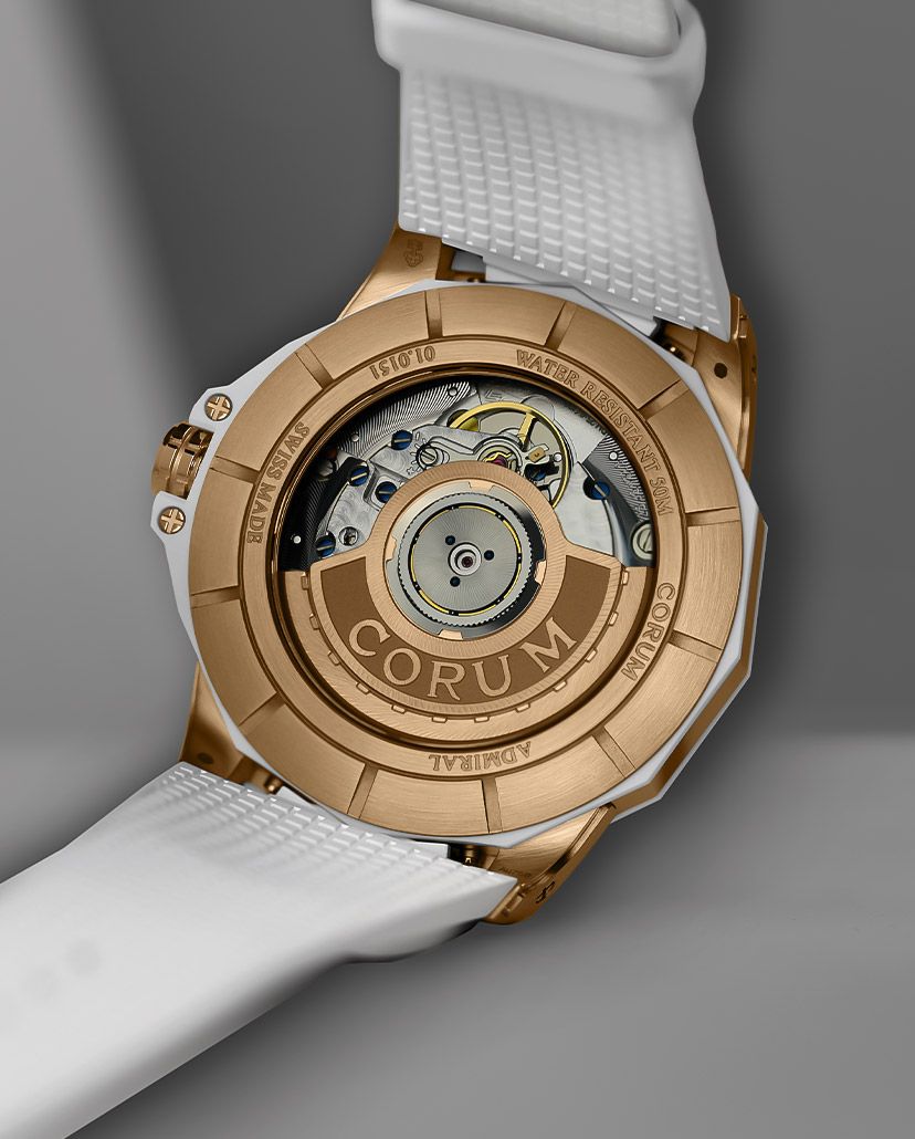 case back of the Corum Admiral watches.