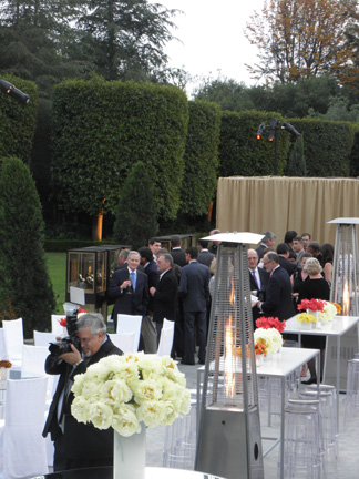 The gardens of the mansion, where the event took place.