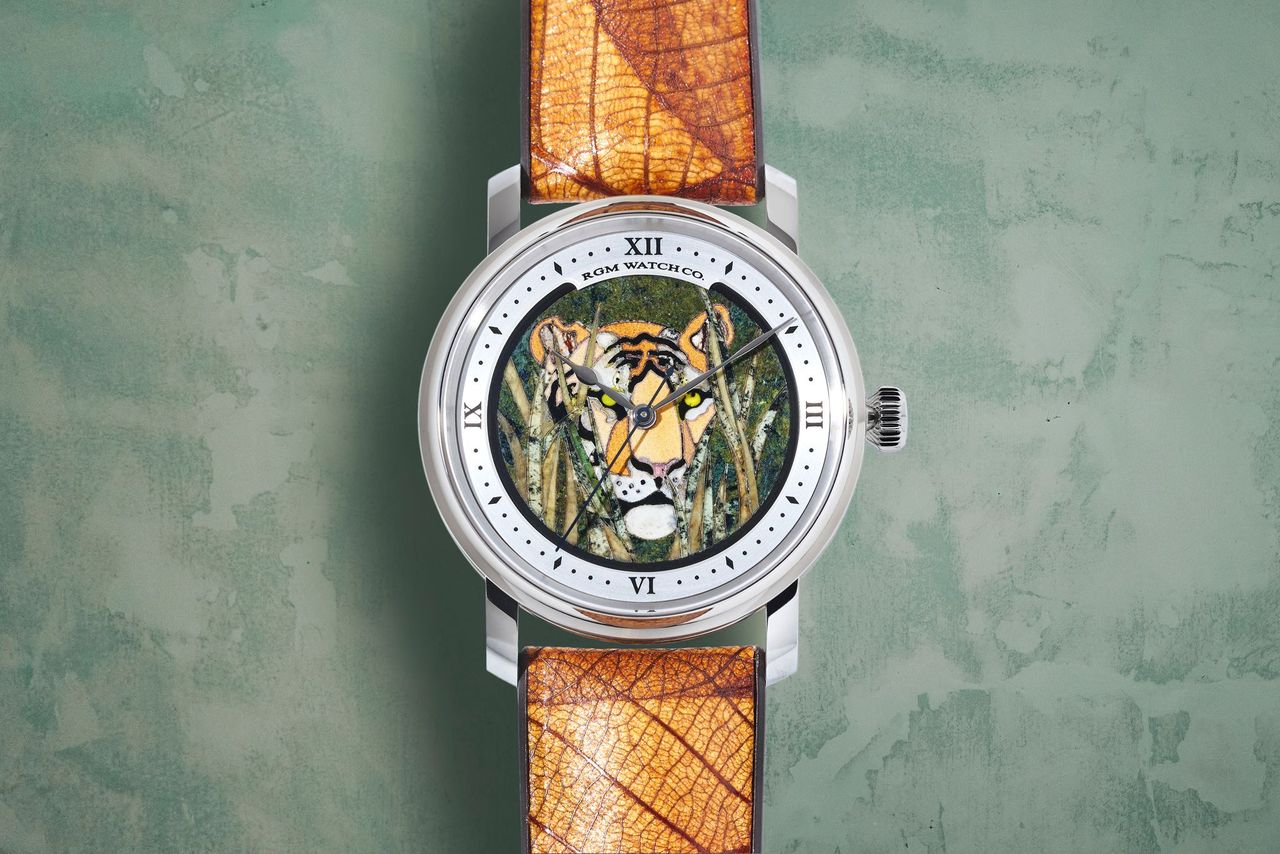 RGM “Tiger  in Stone” miniature stone marquetry watch